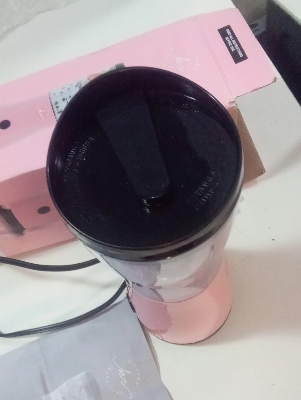 Pink Personal Blender with Travel Lid